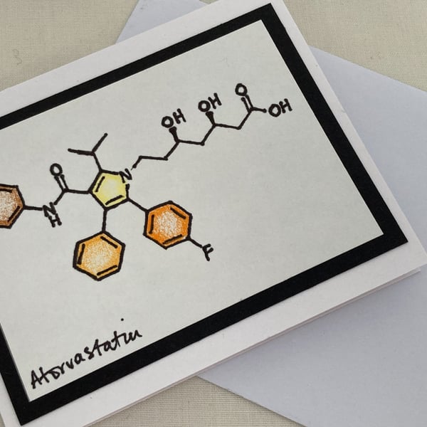 Atorvastatin small greetings card