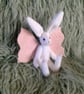 Magical Winter Fairy Hare, hand sewn jointed collectable heirloom for Christmas. - Image 7