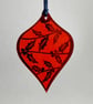 Red mirrored acrylic bauble decoration - Image 2