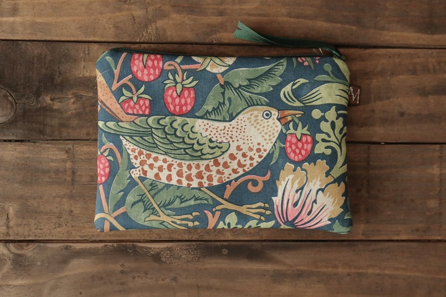 William Morris Strawberry Thief May Pouch Summer