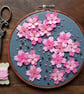 Blossom Layered Felt Flowers -handmade unique wall decoration - Image 1