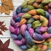 Polwarth, llama & tussah silk fibre 100g Maple syrup 