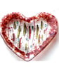Fused Glass Valentine Heart Dish red Bordered Dichroic 15cm - Image 7