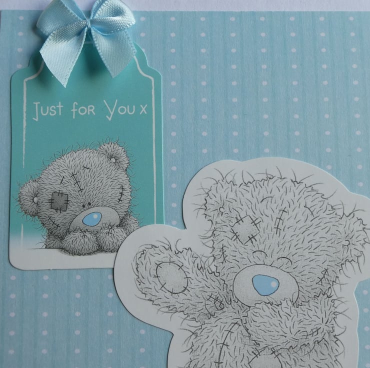 Tatty Teddy Card - Just For You - Folksy