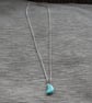 Crescent Pendant Gemstone on Silver Chain - Image 8