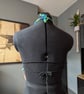 XS handmade crochet halter neck bralette top adjustable corset design fastening - Image 2
