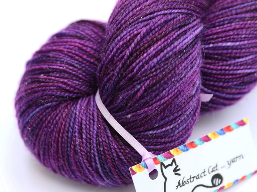 SPECIAL SECOND: Lost in Space - Bronze Sparkly Superwash merino 4 ply yarn