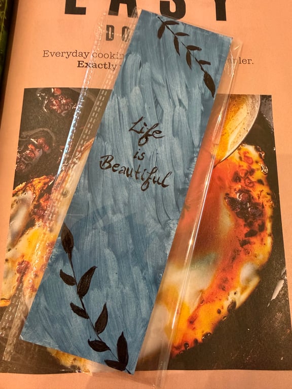 Handmade Acrylic Painted Bookmark