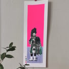 Pipe Major (bold striking Scottish screenprint)