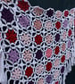 White and Pink colours warm and cosy cotton crochet shawl - design A447 - Image 9
