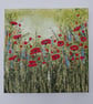 Poppy Field  Original Floral Landscape on Canvas