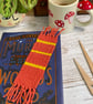 Hand Woven Bookmark in Handspun Yarn in Plant Dyed Yarns