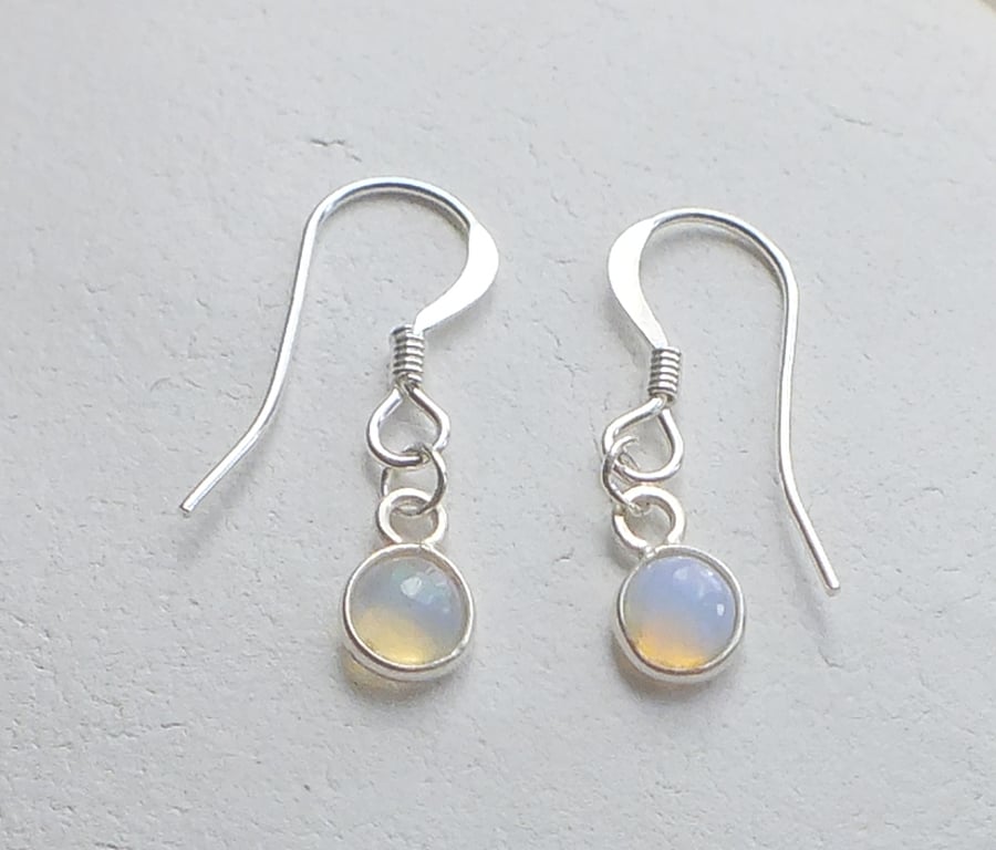 Enchanting Opal and Sterling Silver Earrings