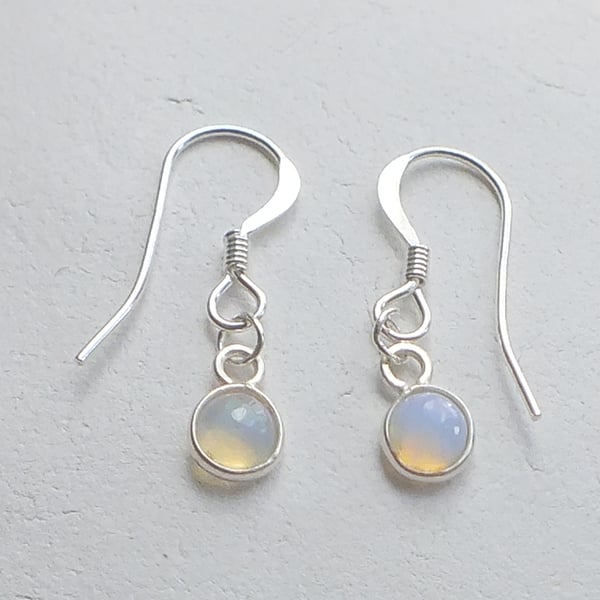 Enchanting Opal and Sterling Silver Earrings