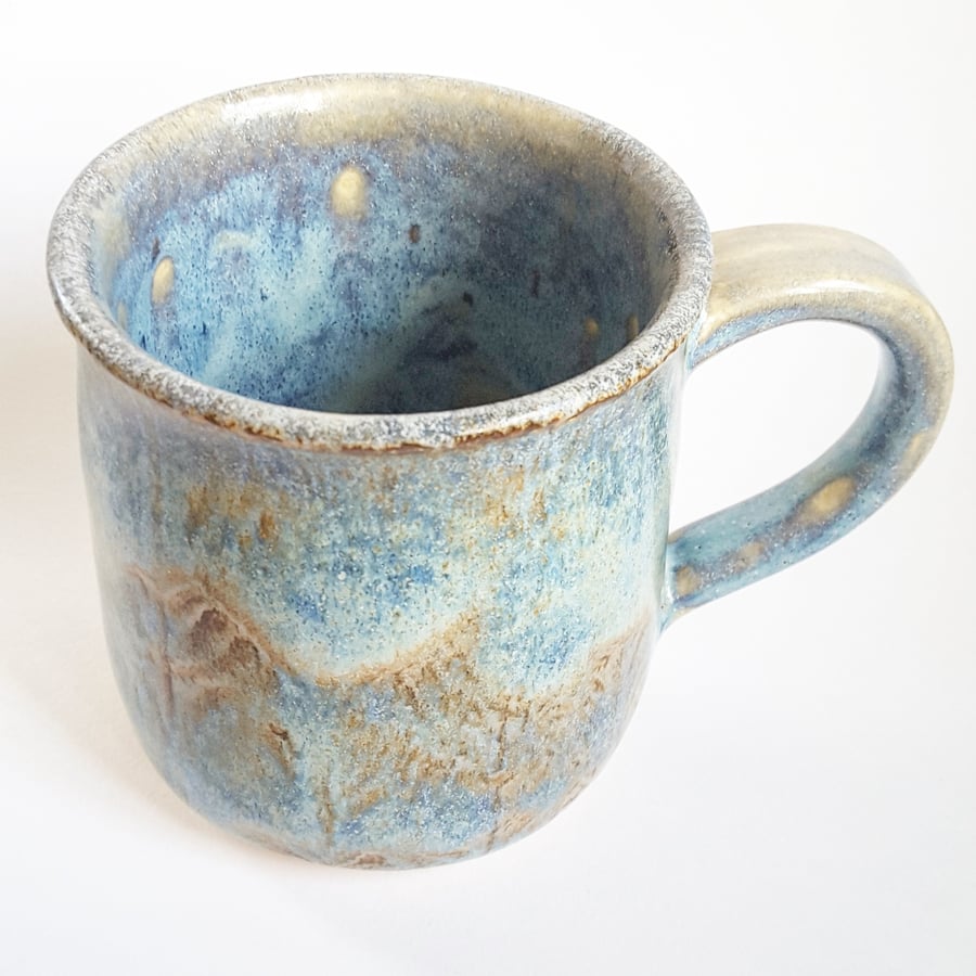 Soft Blue & Natural Ceramic Mug