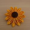  Yellow & Brown Sunflower Brooches