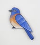 Western bluebird door topper, miniature North American bird ornament, blue bird. - Image 5