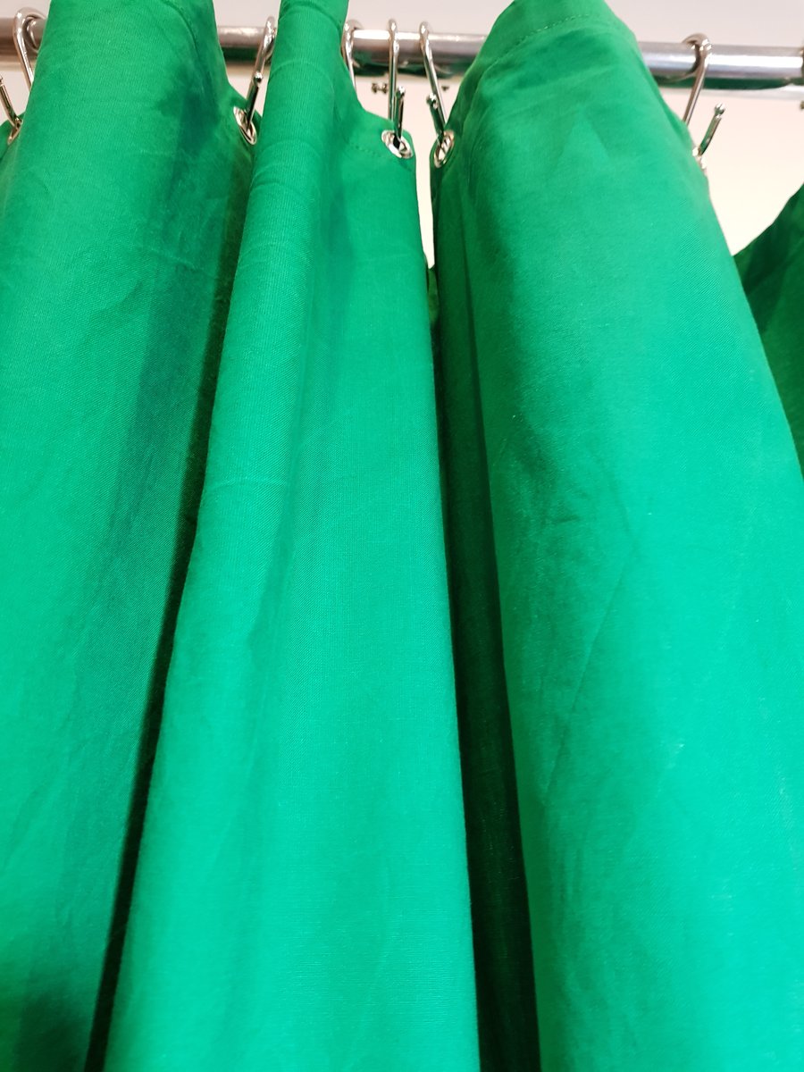 REDUCED Forest Green natural shower curtain