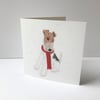 Snow Dog Christmas Card