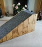 40cm H x 80xm L Wood Clad Pet Ramp with Grey Carpet - Image 4