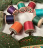 Folk ribbon Christmas tree with pink and silver ribbons - Image 3