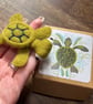 Needle felted lime green turtle with free ‘you are turtley awesome’ gift box