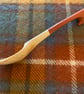 Birch Wood Serving Spoon with Hanger Hook and Red Handle - Image 1