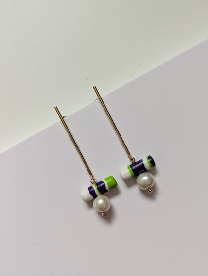 Handmade Polymer Clay Dangle Earrings - Aura Earrings