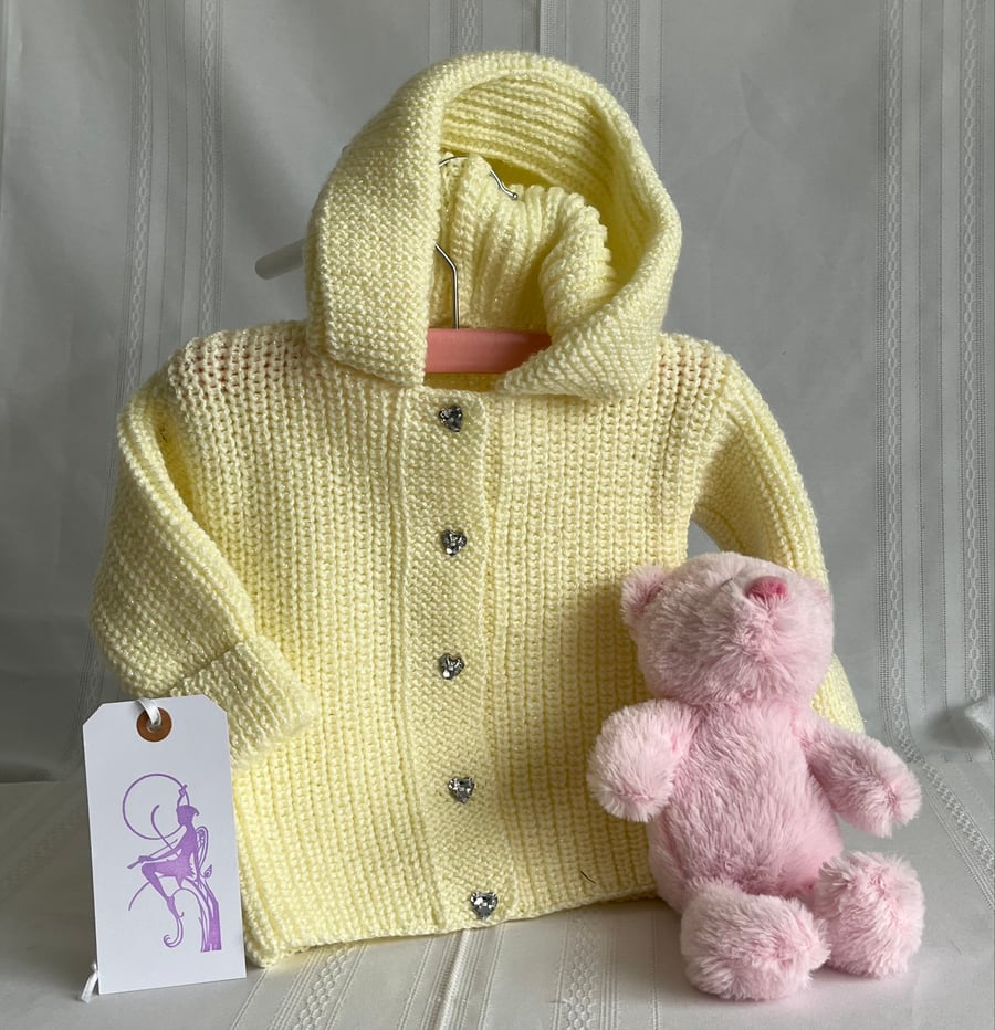 Handmade Hooded Jacket - Lemony Cream