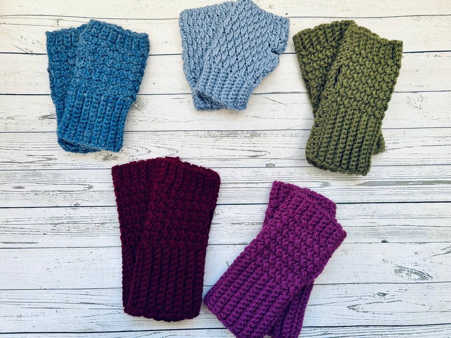 Handmade Crochet Fingerless Handwarmers