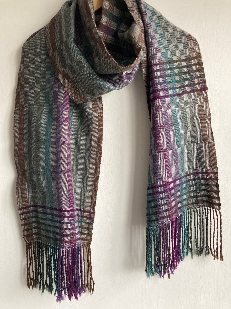 Moorland Handwoven Herringbone Merino Scarf