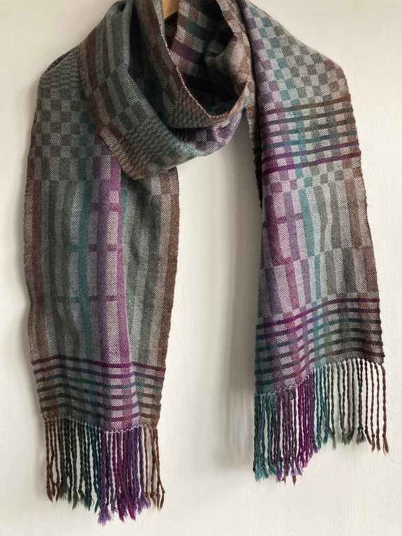 Moorland Handwoven Herringbone Merino Scarf