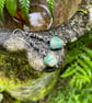 Sterling silver and turquoise bead long scribble earrings - Image 4