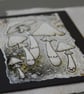 destroying angel mushrooms - original A6 illustration and collage  - Image 8