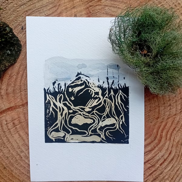 Watchful Bones Print