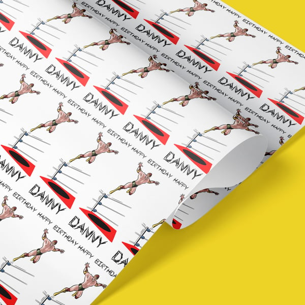Personalised Wrestler wrapping paper