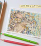 Little Hare drawing, small original art, letterbox gift - Image 3