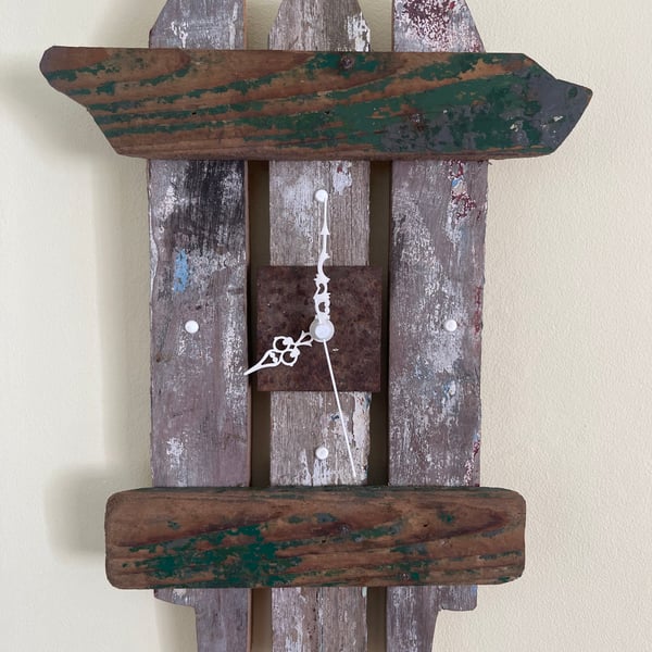 Driftwood Clock Wall Clock Shabby Chic Rustic Handmade Handcrafted 