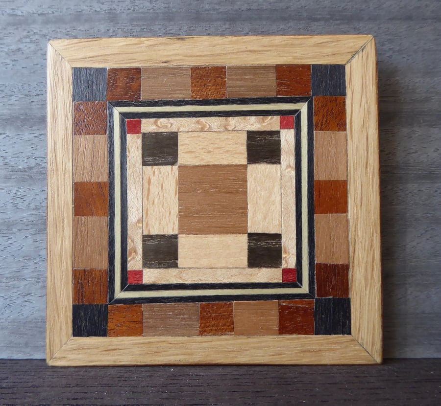 Wood veneer coaster