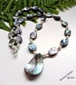Designer Abolone Shell & Shell Pearl Necklace  - Image 1