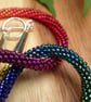 Rainbow necklace, ombré beaded rainbow jewellery, kumihimo beaded rainbow - Image 7