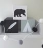 Nordic Style Wood Blocks, Teepee Wood Block, Nordic Nursery Decor, Bear Blocks,  - Image 10