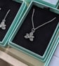 Silver Orchid Necklace - Silver Flower Pendant Handmade in UK - Image 5