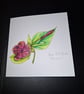 Original Handpainted Greeting Card-Four O Clock Flower