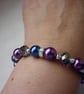 WINE AND NAVY CRYSTAL RONDELLE BRACELET.  632 - Image 5