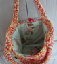 Perfectly Imperfect Crochet drop bucket bag, lined, button close - Image 2