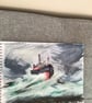 Boat with crashing waves. - Image 3