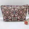 Make up bag in William Morris fabric Lilies and Roses