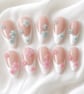 Handmade Dainty mini  floral garden   Press-On Nails — Reusable False Nails