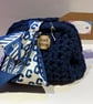 Navy clutch bag